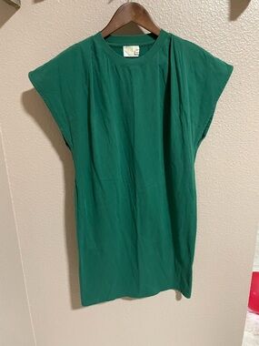 Nation LTD Green Crewneck Tshirt Dress